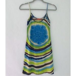 MIJO BY MICHELLE JONAS Boho Tie-Dye Floral Medallion Dress